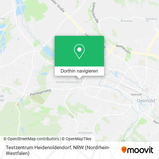 Testzentrum Heidenoldendorf Karte
