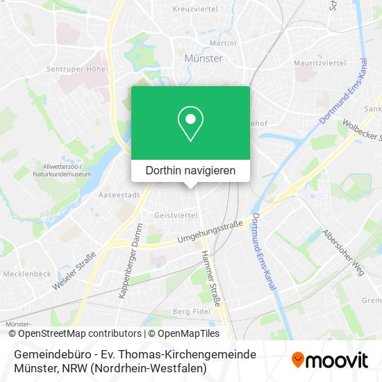 Gemeindebüro - Ev. Thomas-Kirchengemeinde Münster Karte