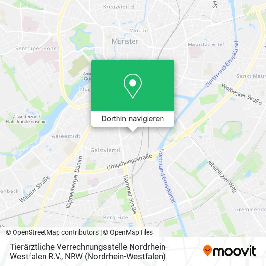 Tierärztliche Verrechnungsstelle Nordrhein-Westfalen R.V. Karte