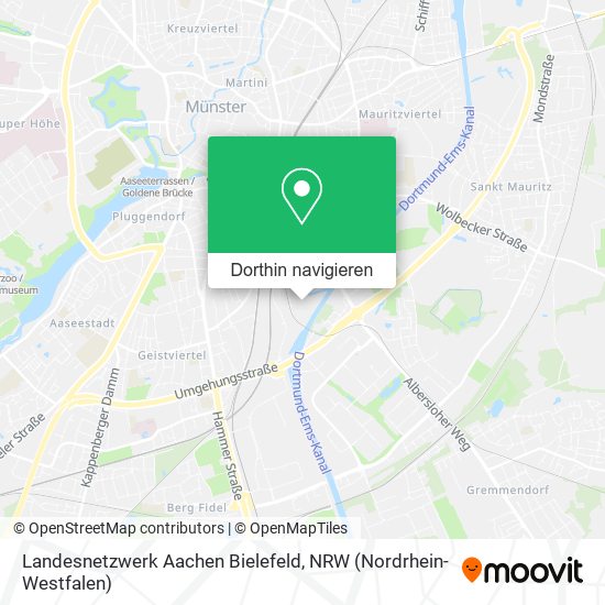 Landesnetzwerk Aachen Bielefeld Karte