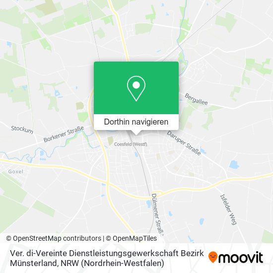 Ver. di-Vereinte Dienstleistungsgewerkschaft Bezirk Münsterland Karte