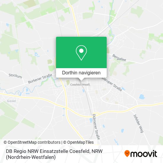 DB Regio NRW Einsatzstelle Coesfeld Karte