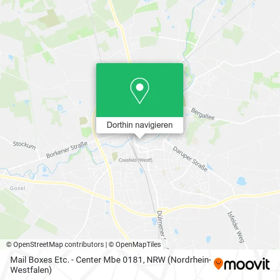 Mail Boxes Etc. - Center Mbe 0181 Karte