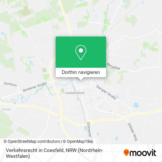 Verkehrsrecht in Coesfeld Karte