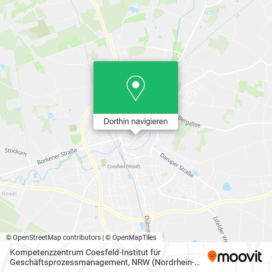 Kompetenzzentrum Coesfeld-Institut für Geschäftsprozessmanagement Karte