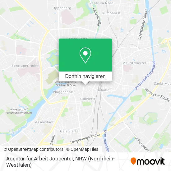 Agentur für Arbeit Jobcenter Karte