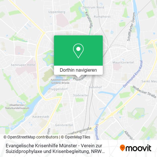 Evangelische Krisenhilfe Münster - Verein zur Suizidprophylaxe und Krisenbegleitung Karte