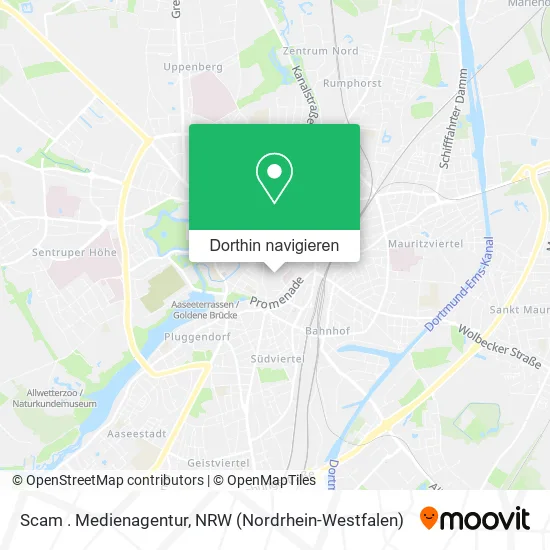 Scam . Medienagentur Karte