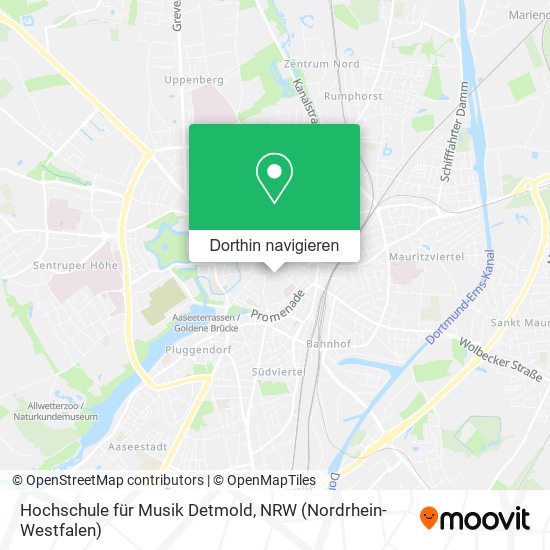 Hochschule für Musik Detmold Karte