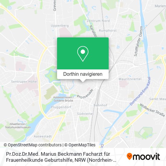Pr.Doz.Dr.Med. Marius Beckmann Facharzt für Frauenheilkunde Geburtshilfe Karte