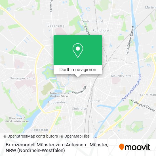 Bronzemodell Münster zum Anfassen - Münster Karte