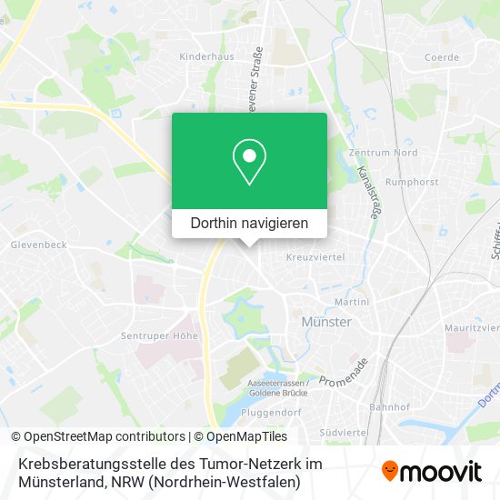 Krebsberatungsstelle des Tumor-Netzerk im Münsterland Karte