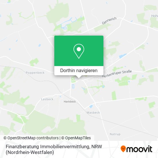 Finanzberatung Immobilienvermittlung Karte