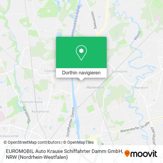 EUROMOBIL Auto Krause Schiffahrter Damm GmbH Karte