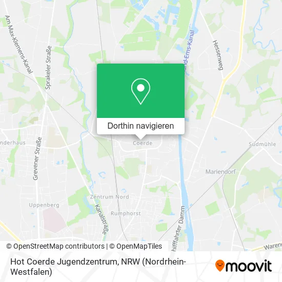 Hot Coerde Jugendzentrum Karte