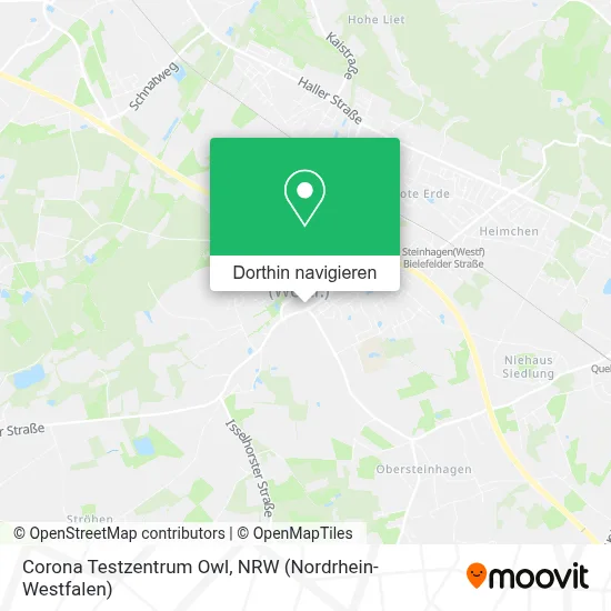 Corona Testzentrum Owl Karte