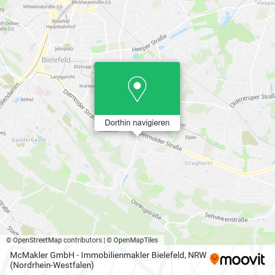 McMakler GmbH - Immobilienmakler Bielefeld Karte