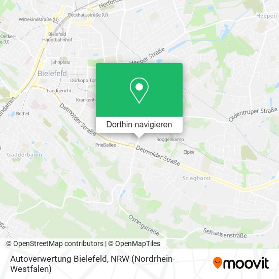 Autoverwertung Bielefeld Karte