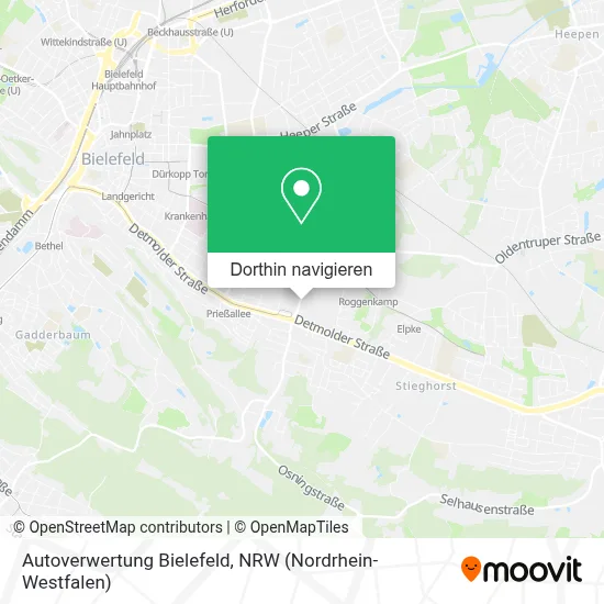 Autoverwertung Bielefeld Karte