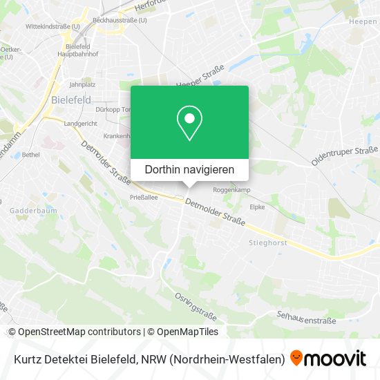 Kurtz Detektei Bielefeld Karte