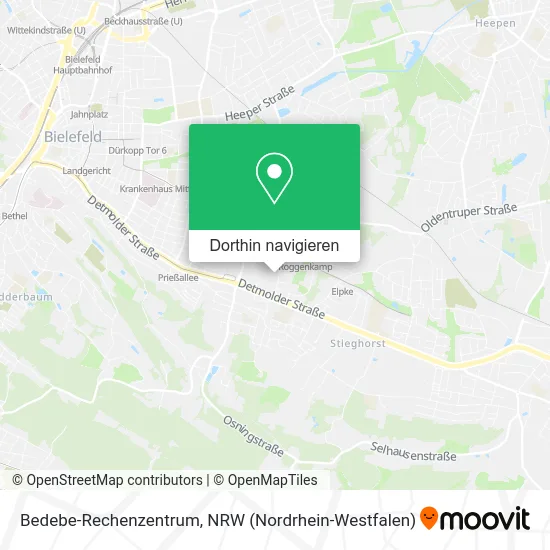 Bedebe-Rechenzentrum Karte