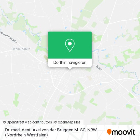 Dr. med. dent. Axel von der Brüggen M. SC Karte