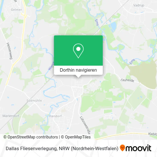 Dallas Fliesenverlegung Karte