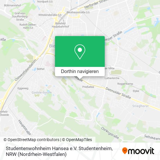 Studentenwohnheim Hansea e.V. Studentenheim Karte