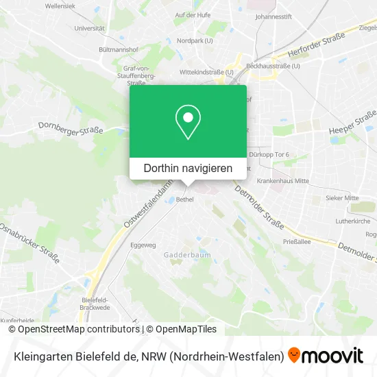Kleingarten Bielefeld de Karte