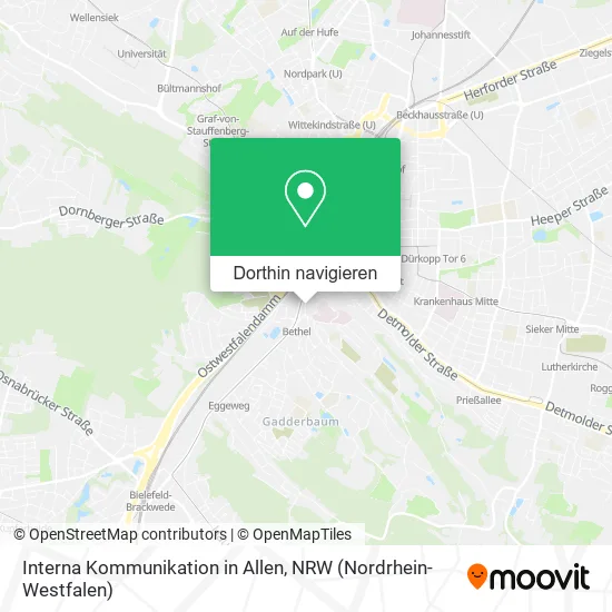 Interna Kommunikation in Allen Karte