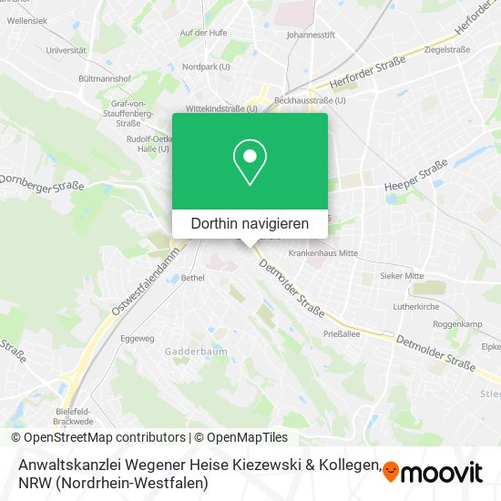 Anwaltskanzlei Wegener Heise Kiezewski & Kollegen Karte