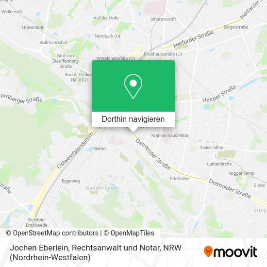 Jochen Eberlein, Rechtsanwalt und Notar Karte