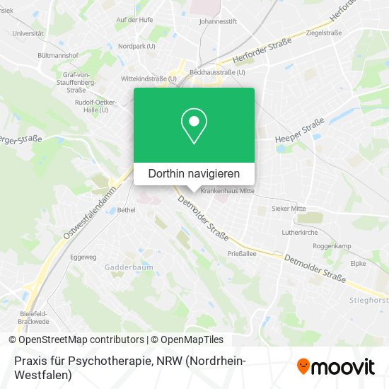 Praxis für Psychotherapie Karte