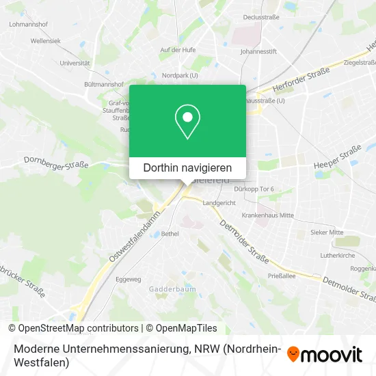 Moderne Unternehmenssanierung Karte