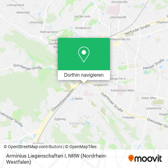 Arminius Liegenschaften I Karte