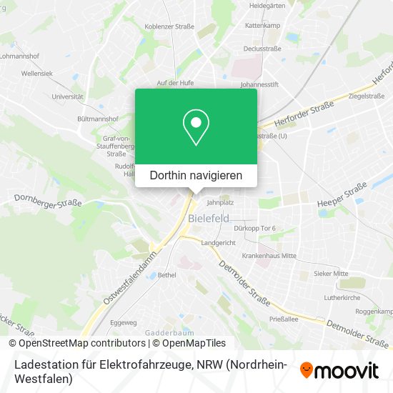 Ladestation für Elektrofahrzeuge Karte