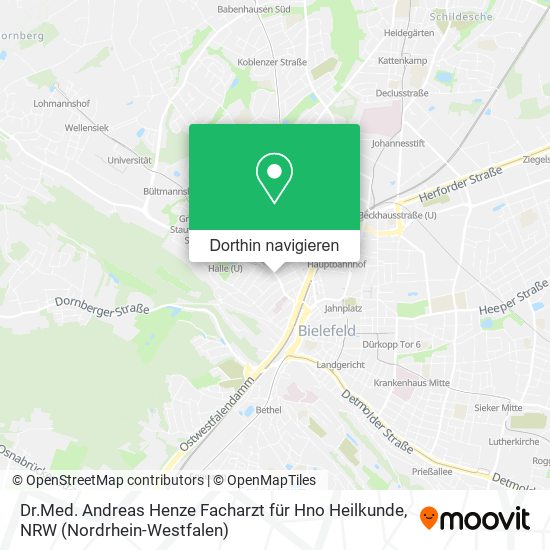 Dr.Med. Andreas Henze Facharzt für Hno Heilkunde Karte