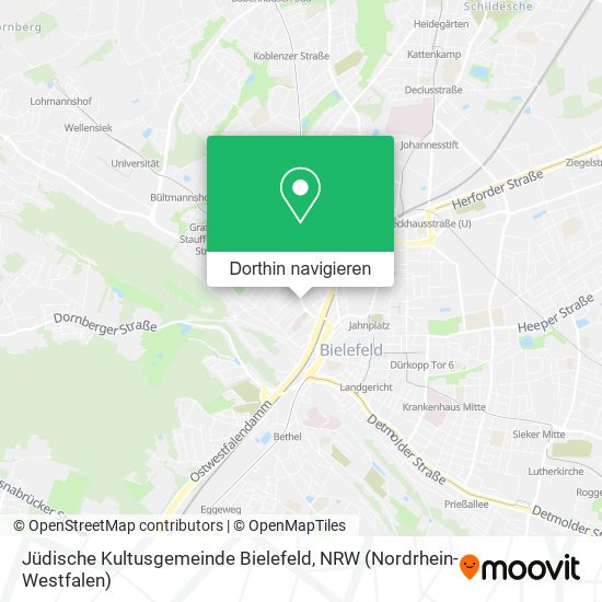 Jüdische Kultusgemeinde Bielefeld Karte