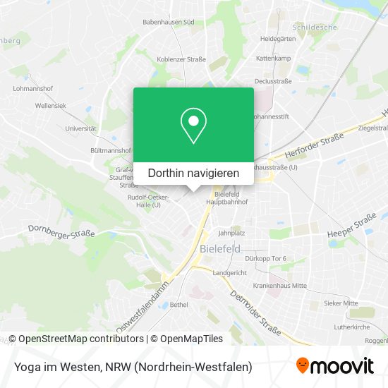 Yoga im Westen Karte