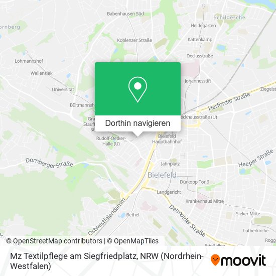 Mz Textilpflege am Siegfriedplatz Karte