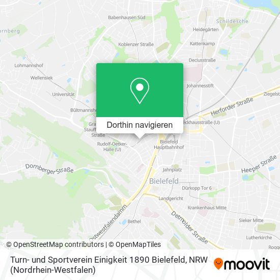 Turn- und Sportverein Einigkeit 1890 Bielefeld Karte