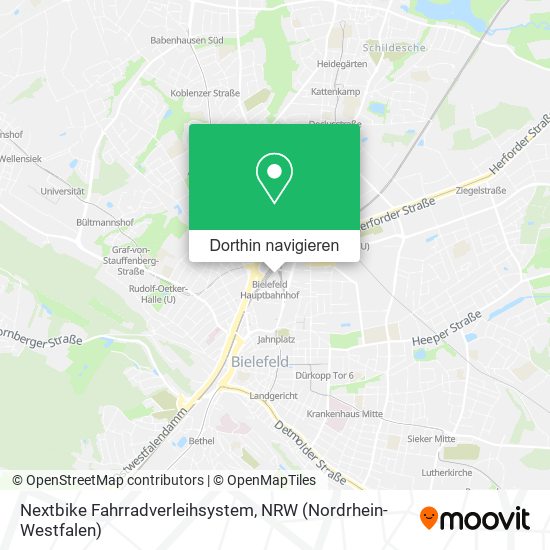 Nextbike Fahrradverleihsystem Karte