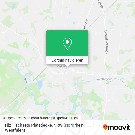 Filz Tischsets Platzdecke Karte