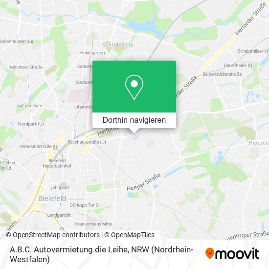 A.B.C. Autovermietung die Leihe Karte