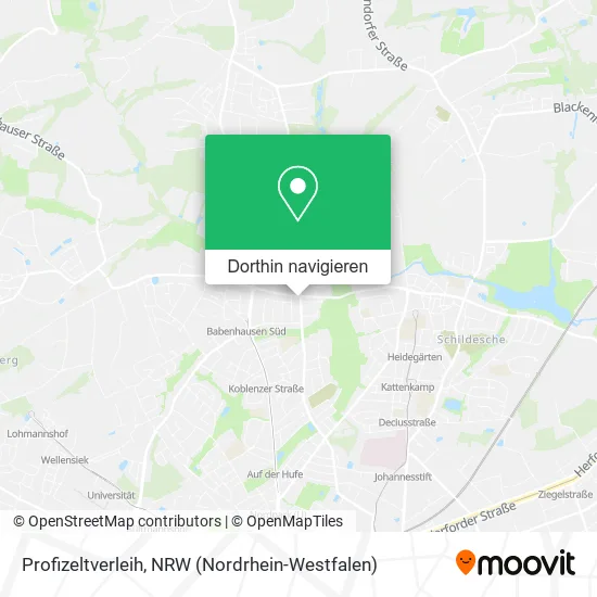 Profizeltverleih Karte