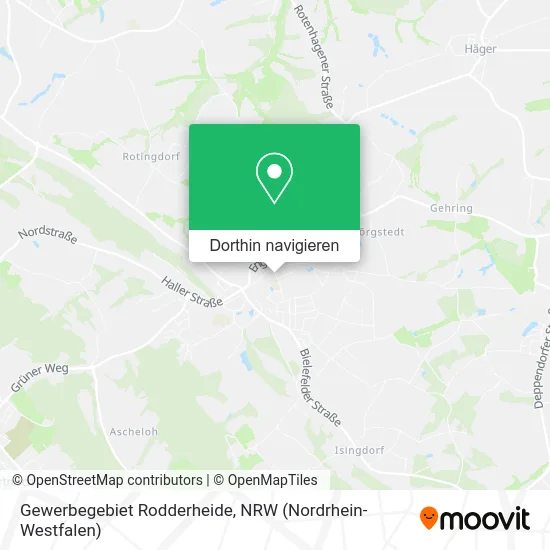 Gewerbegebiet Rodderheide Karte
