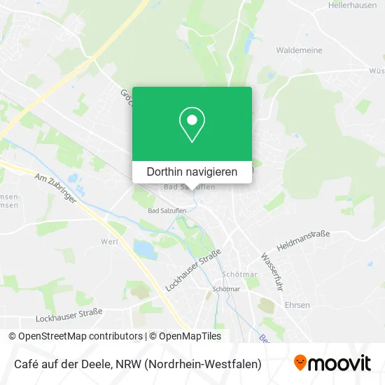 Café auf der Deele Karte