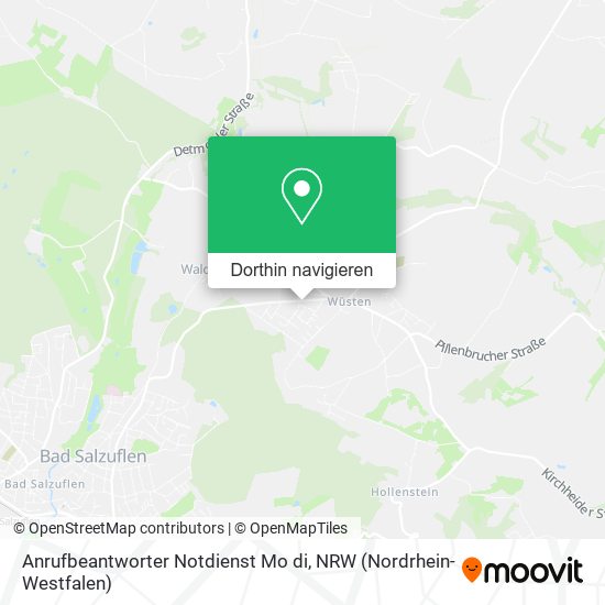 Anrufbeantworter Notdienst Mo di Karte