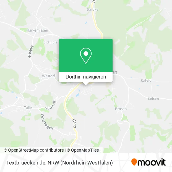 Textbruecken de Karte