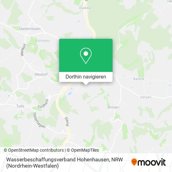 Wasserbeschaffungsverband Hohenhausen Karte